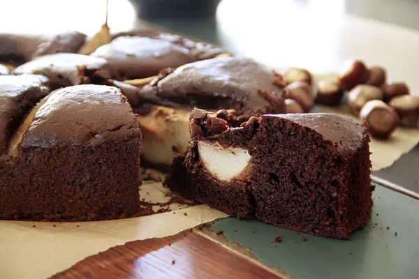 Moelleux chocolat poires